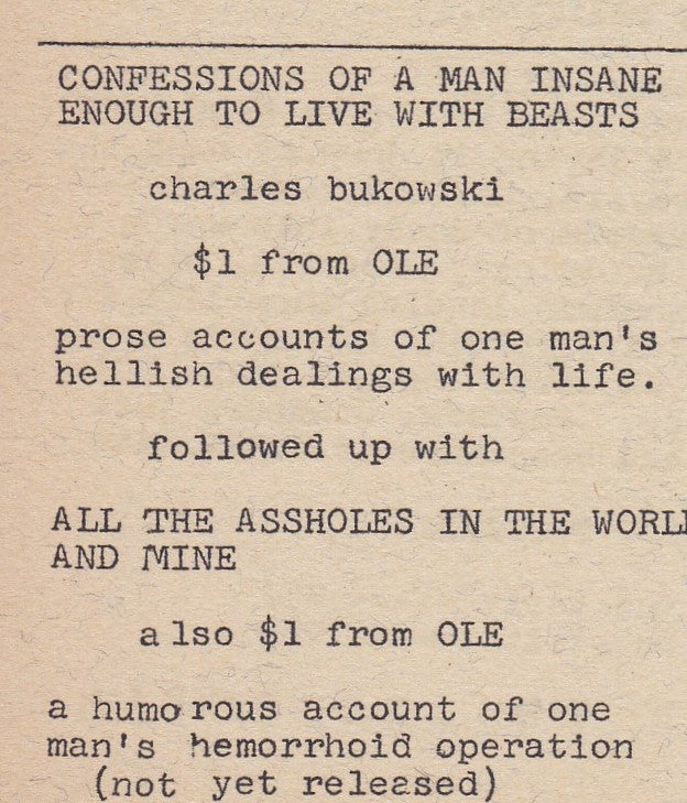Ole 7: Two Incredible Pieces, One a Review of Ginsberg