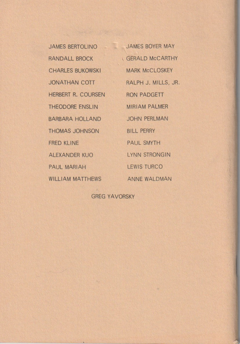 Bartleby's Review Vol. 1, No. 2 -- One Uncollected Poem by Charles Bukowski (1973)