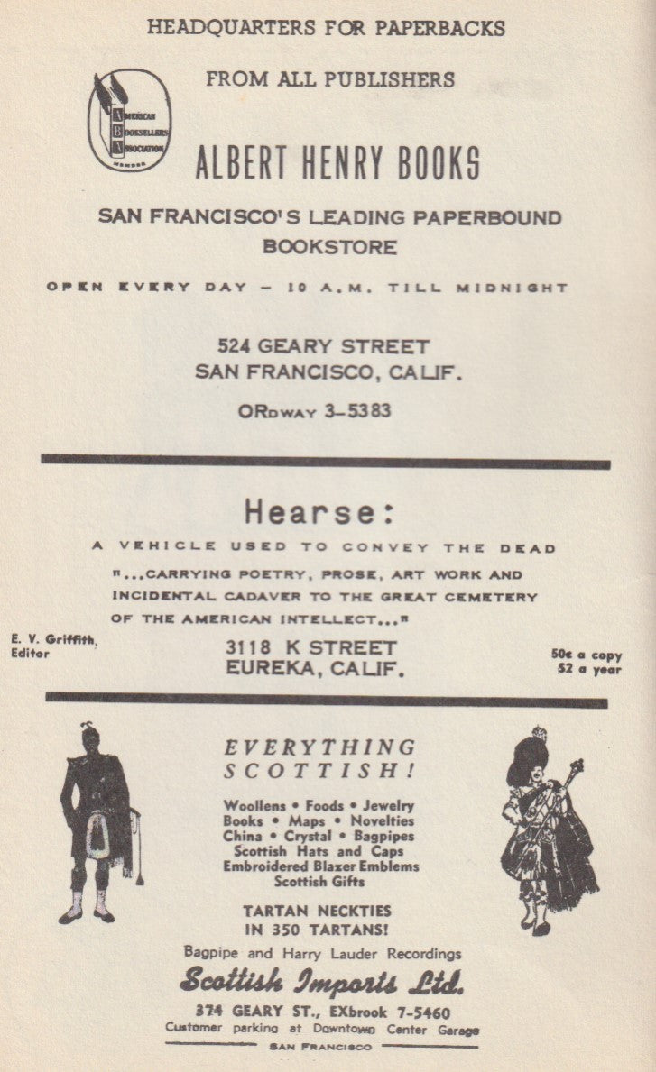 The Galley Sail Review, Vol. 2, No. 2 -- First Appearance of "Conversation In A Cheap Room" by Charles Bukowski (1960)