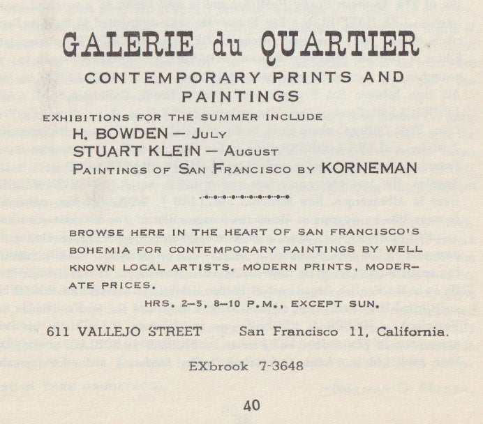 The Galley Sail Review, Vol. 2, No. 2 -- First Appearance of "Conversation In A Cheap Room" by Charles Bukowski (1960)