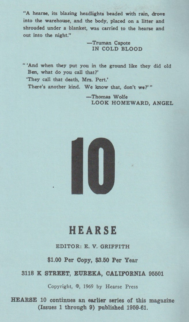 Hearse 10 -- First Appearance of The Days Run Away Like Wild Horses Over The Hills (1969)