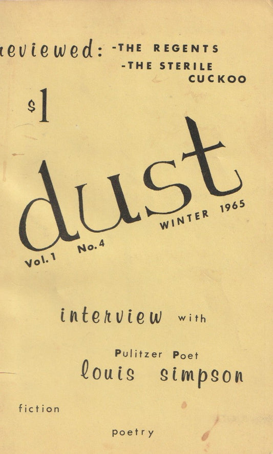 Dust Vol.1, No. 4 -- First Appearance of Uruguay Or Hell by Charles Bukowski (1965)