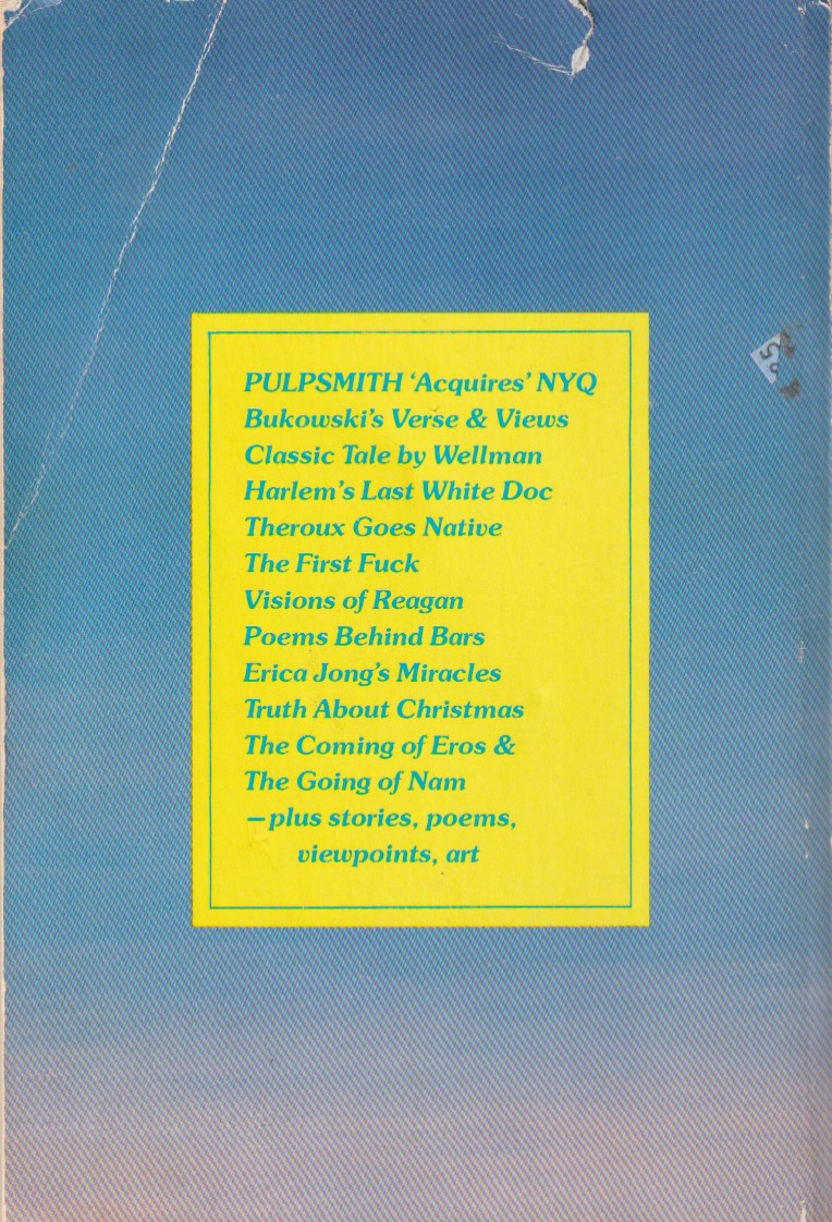 Pulpsmith, Vol. 2, No. 4 -- Five Poems (3 Uncollected, One First Appearance), 8 letters, and 9-Page Interview with Charles Bukowski (1983)