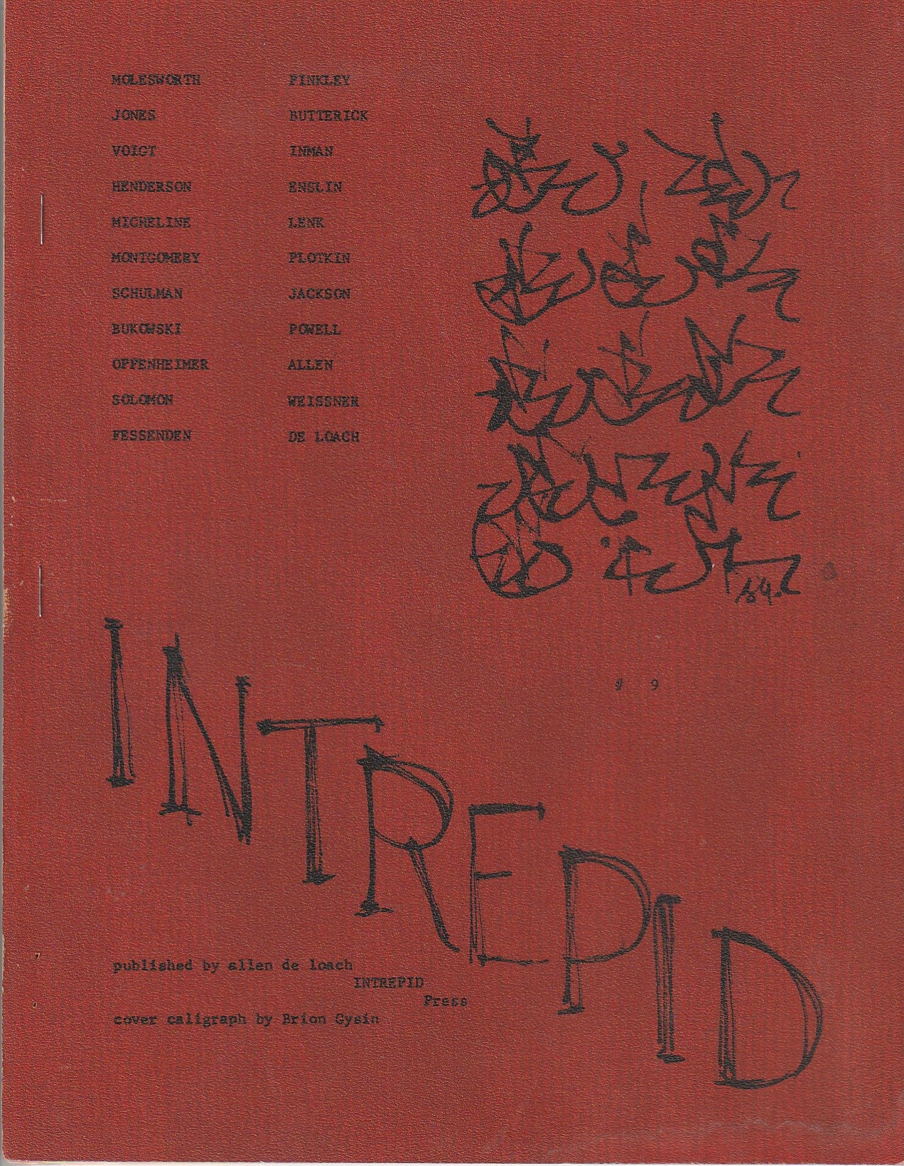 Intrepid 9 -- One Uncollected, Two First Appearance Charles Bukowski Poems (1967)