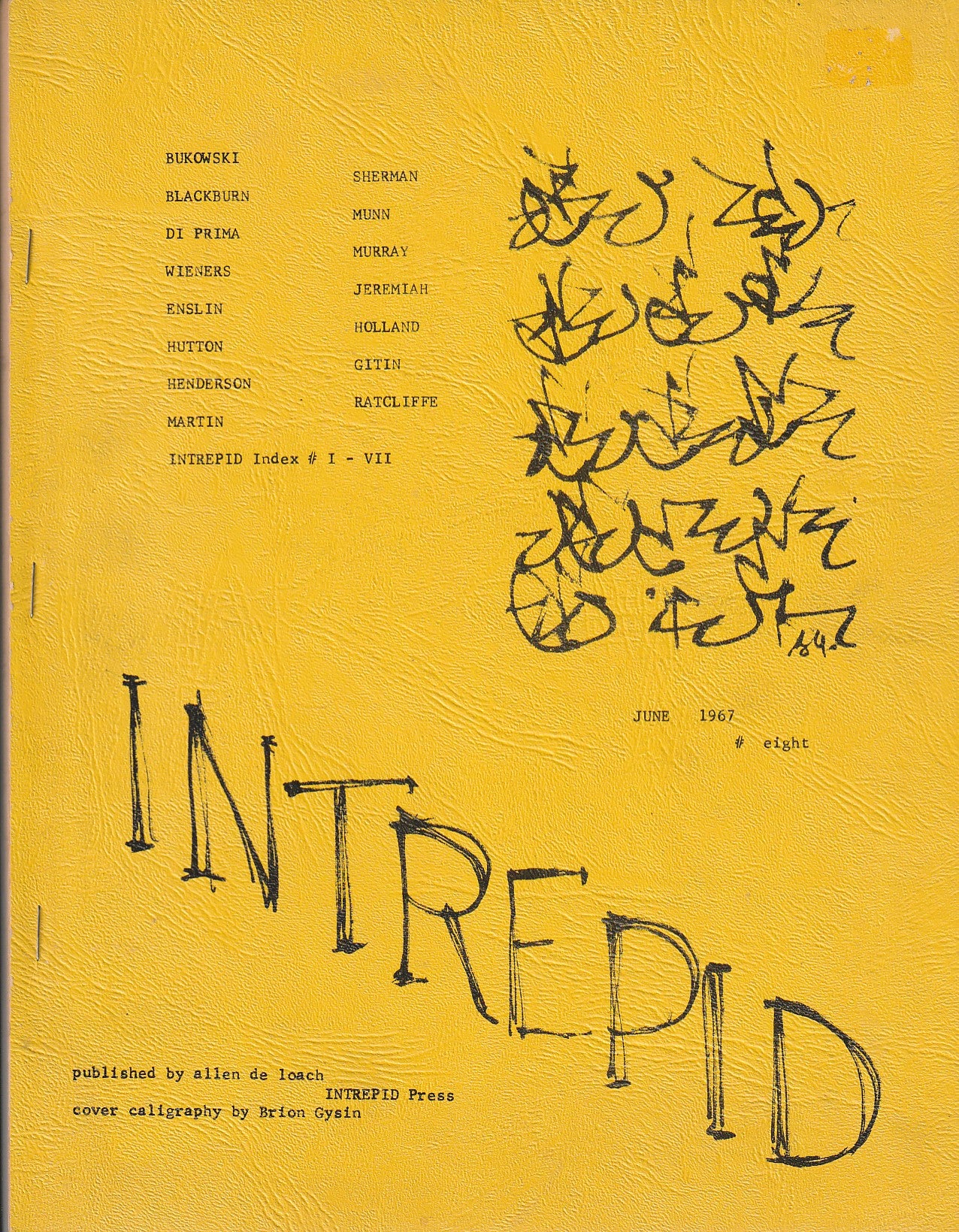 Intrepid 8 -- One Charles Bukowski Letter on Writing (1967)