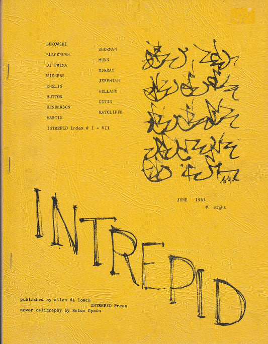 Intrepid 8 -- One Charles Bukowski Letter on Writing (1967)