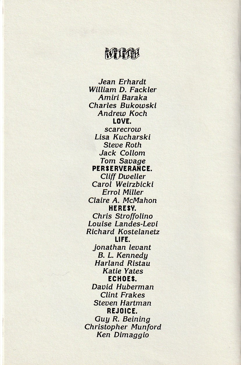Make Room For DADA No. 4 -- Two First Appearance Poems by Charles Bukowski (1992)
