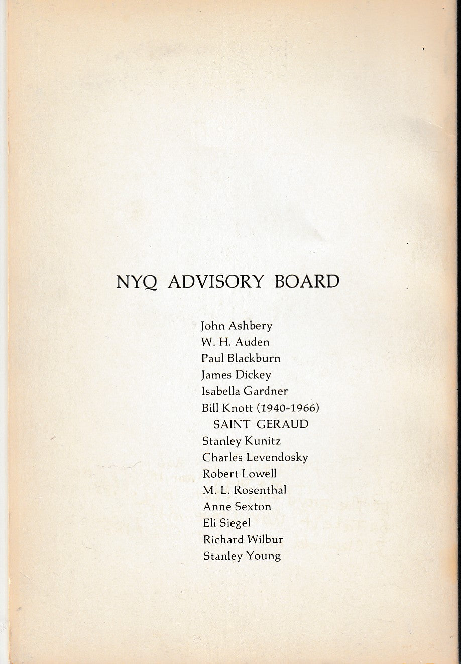 New York Quarterly No. 8 -- One Uncollected, One First Appearance Poem by Charles Bukowski Poems (1971)
