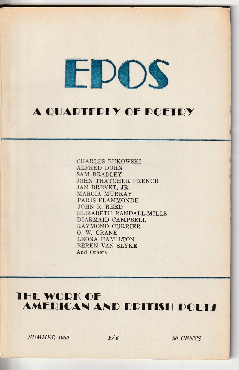 EPOS Vol. 10, No. 4 -- First Appearance of Soiree (1959)