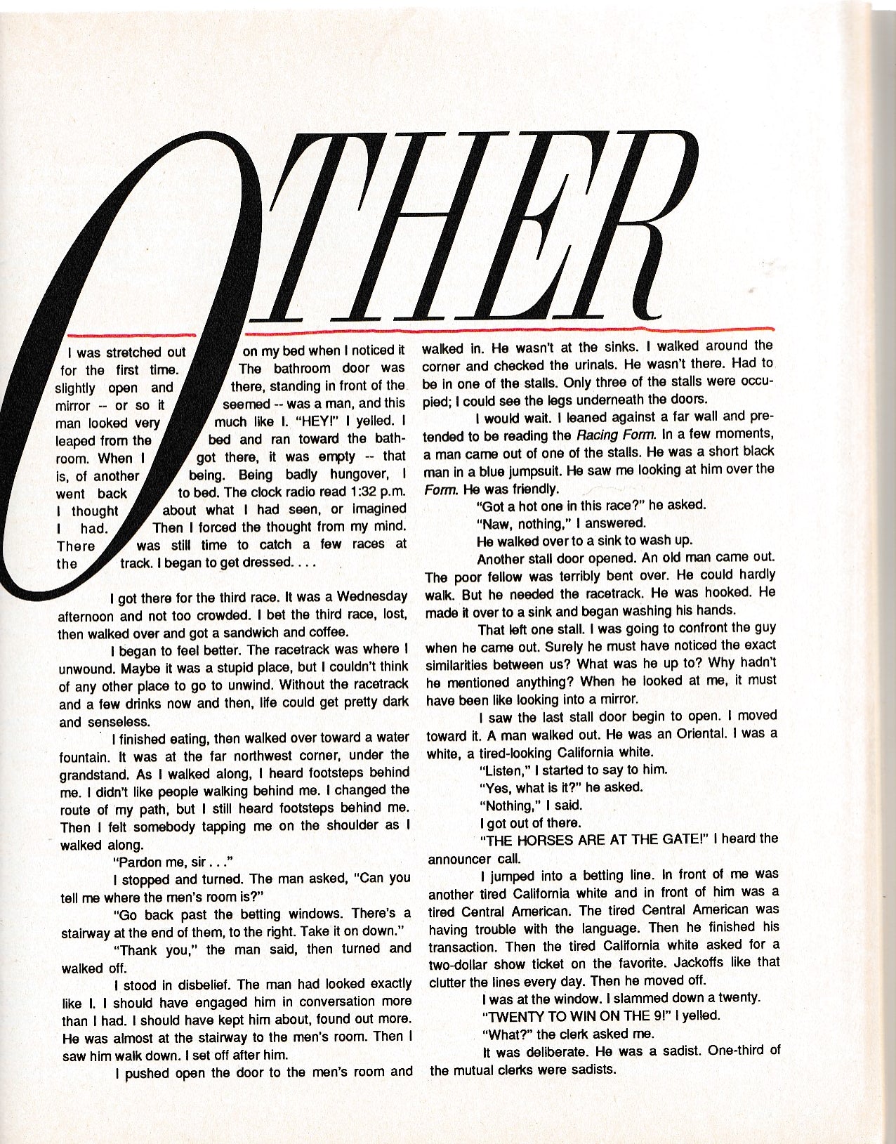 Arete, Vol. 2, No. 5 -- Four Drawings and First Appearance Short Story “The Other” by Charles Bukowski (1990)