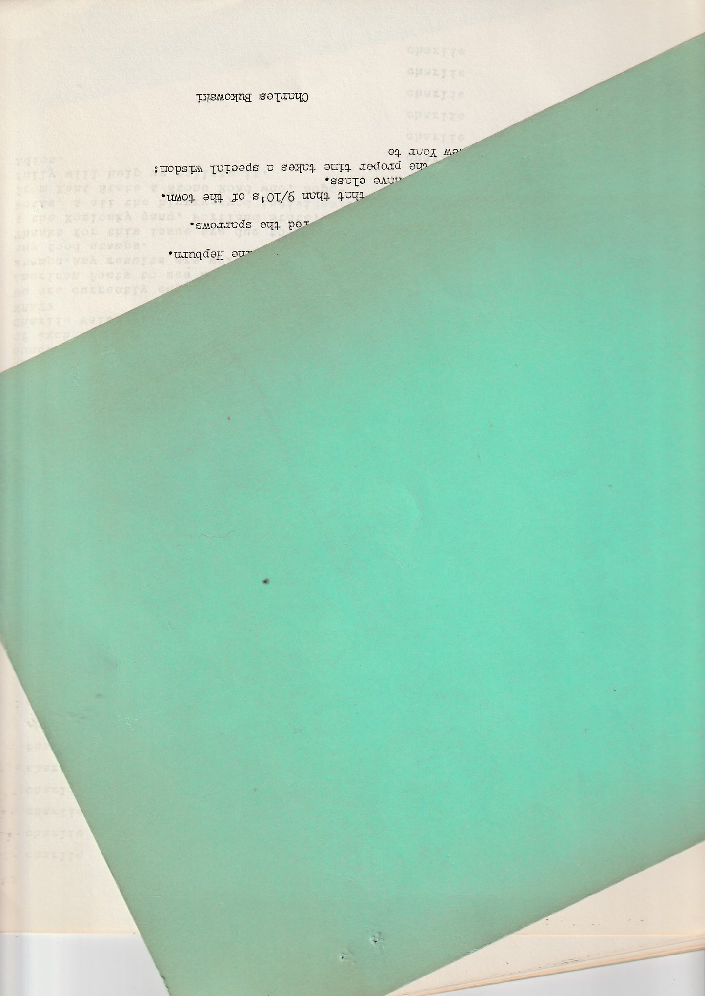 Human Struggle / Two Charlies -- One Uncollected, Four First Appearance Charles Bukowski Poems (1973)
