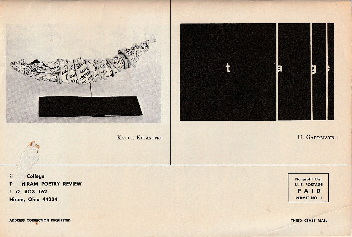 Hiram Poetry Review No. 4 -- One Uncollected Charles Bukowski Poem (1968)