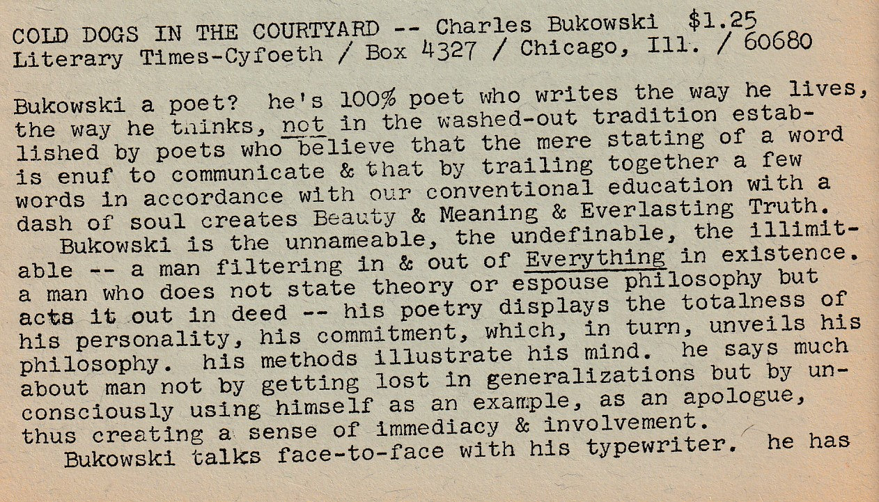 OLE 4: Book Advertisement, Book Review, Product Review and One First Appearance Poem (1966)