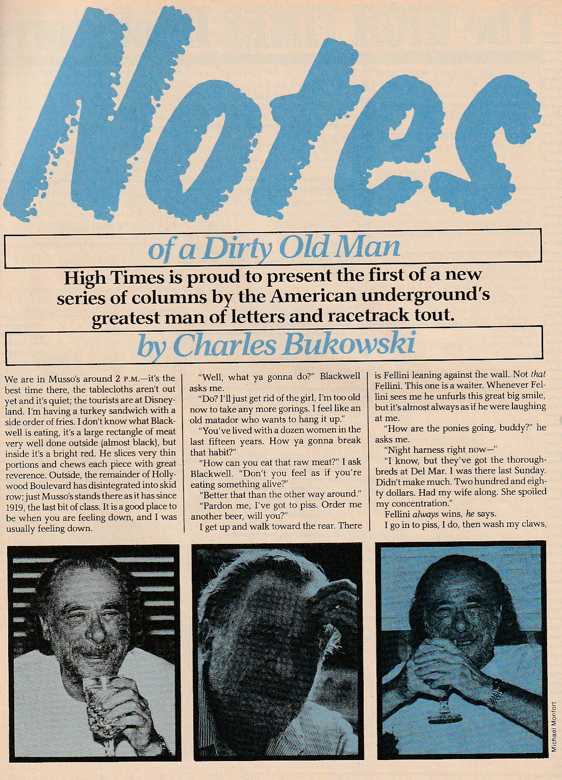 Uncollected Fictional Conversation by Charles Bukowski (1983)