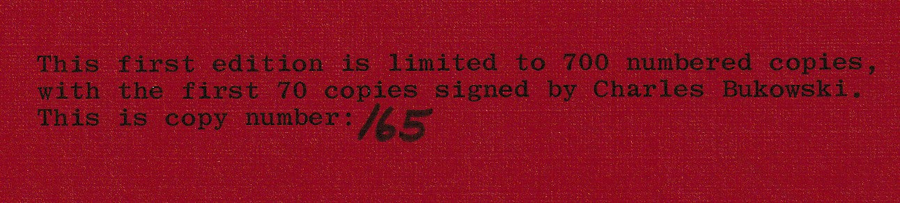 Wormwood Review 122/123 #165/700 -- Charles Bukowski Chapbook People Poems, 43 Poems, Five Uncollected (1991)