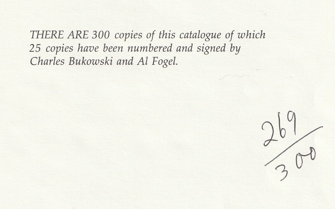 (#269/300) Under the Influence: Drawings, Photographs, and First Appearance Poem by Charles Bukowski