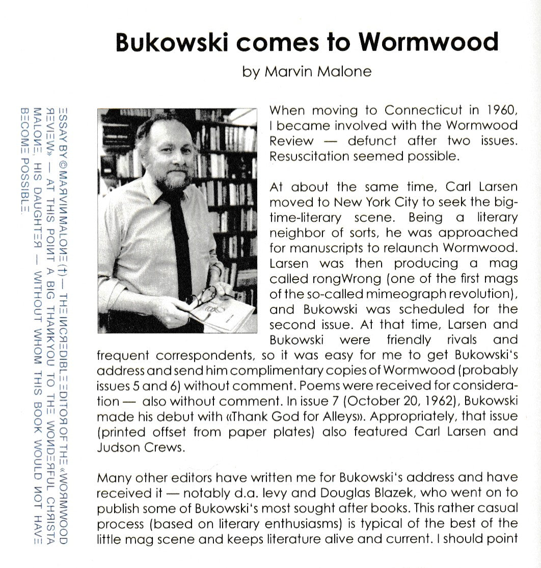 Buk 100: Tribute Chapbook to Charles Bukowski on His 100th Birthday (#55/100)