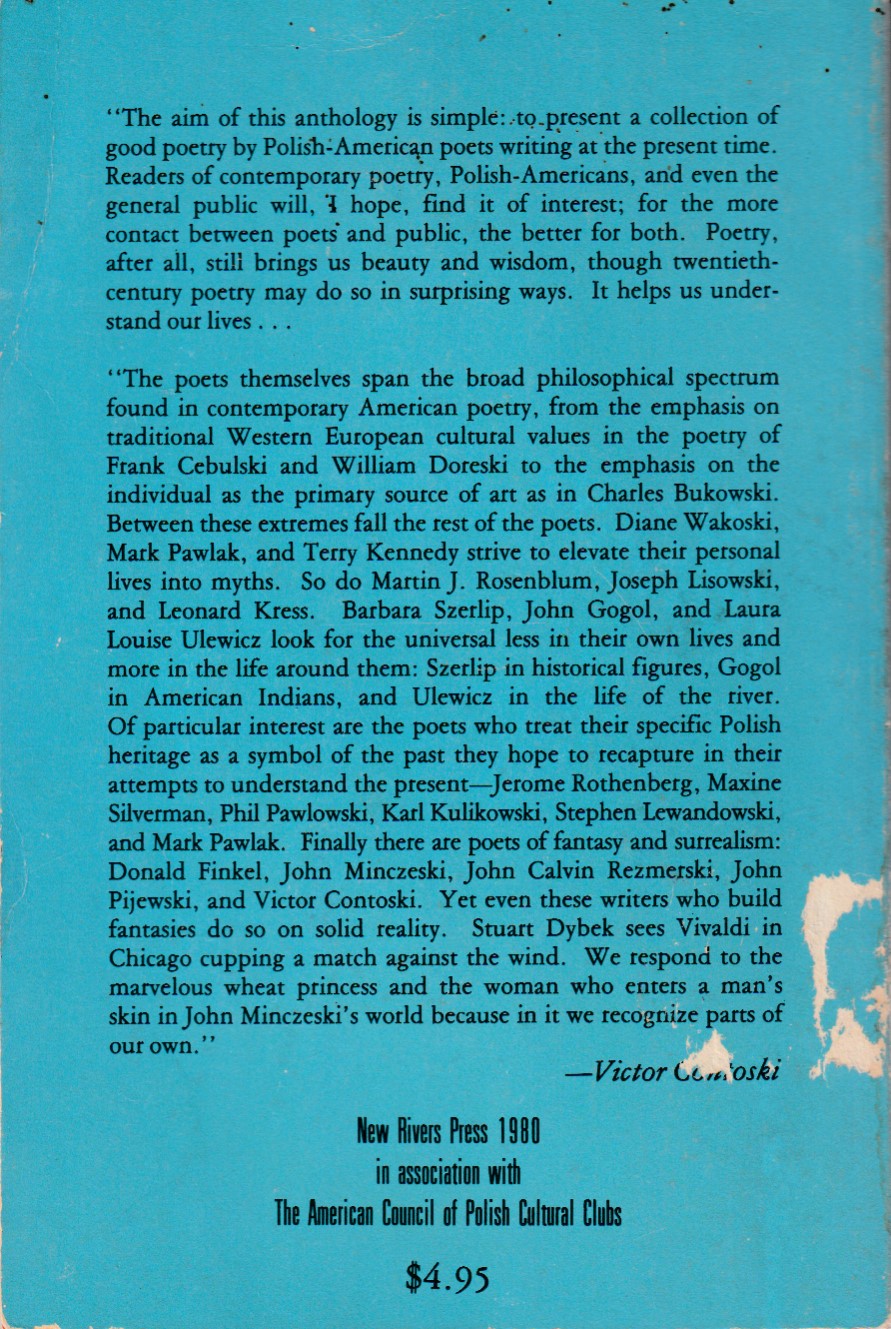 Three Charles Bukowski Poems in Blood Of Their Blood: An Anthology of Polish-American Poetry