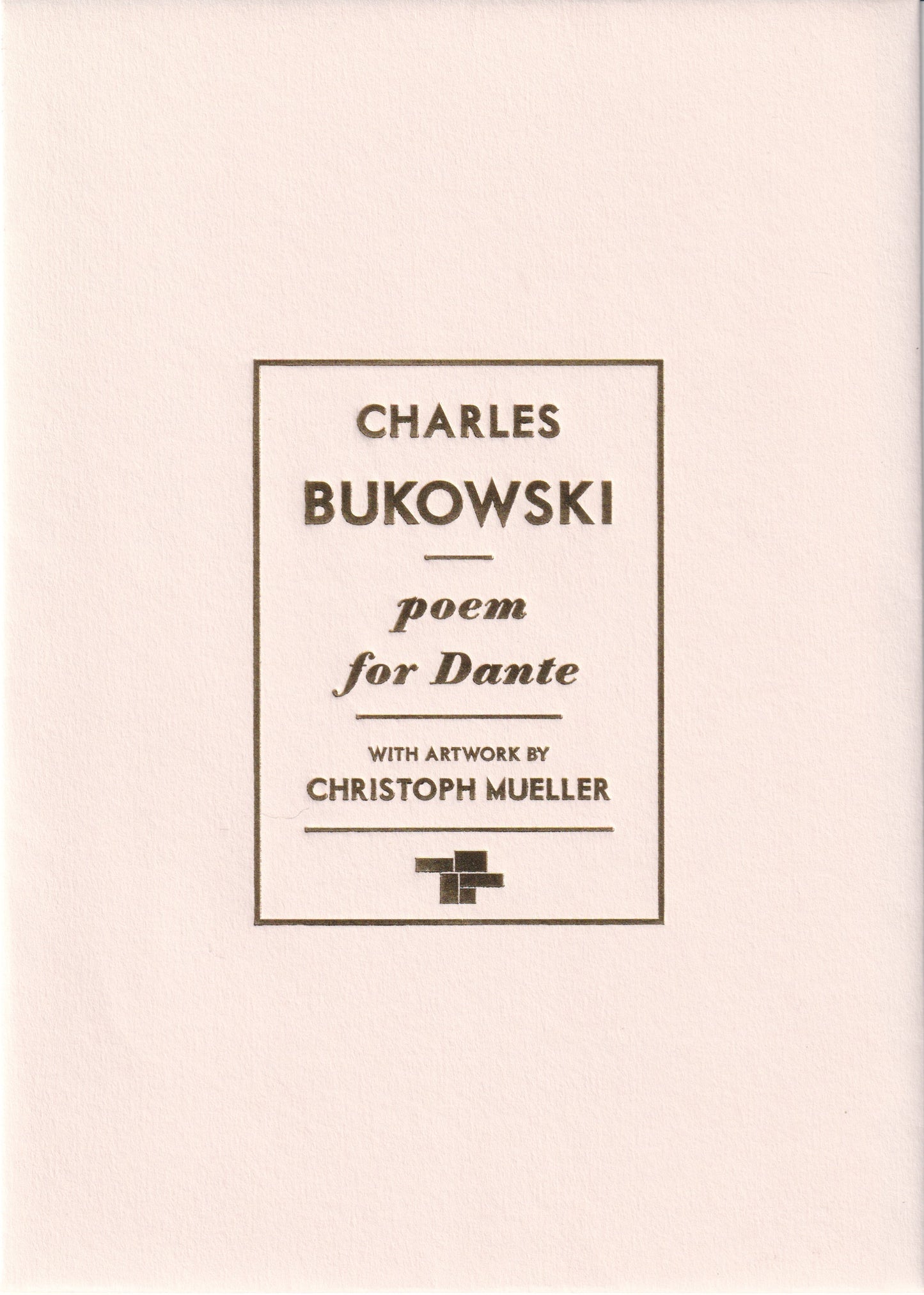 Poem For Dante Featuring Bukowski Portrait (#7/150)