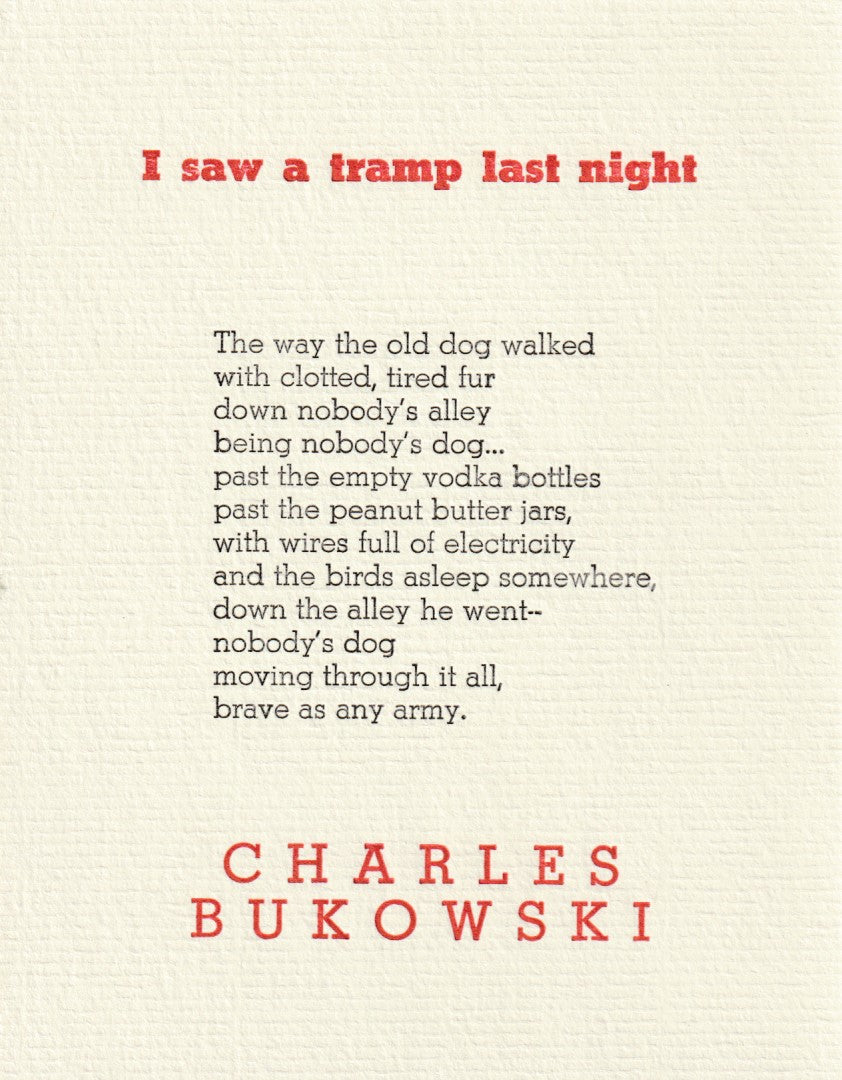 I Saw a Tramp Last Night – Variant with No Imprint or Limitation Information
