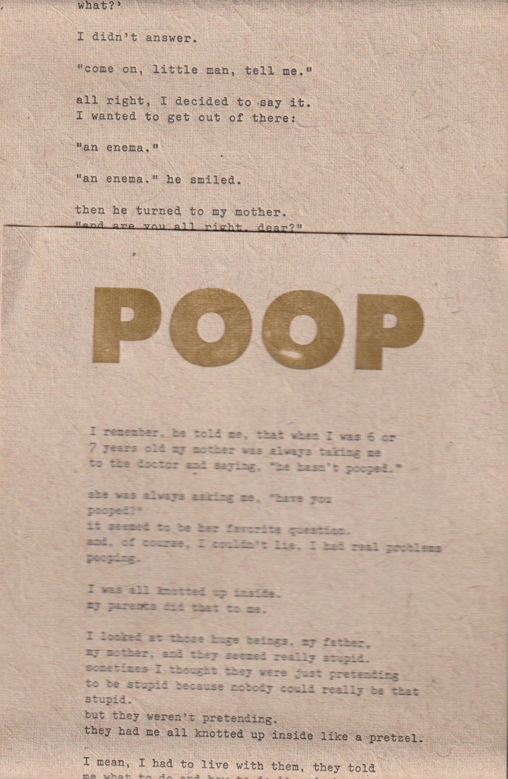 Limited Edition #40/100: POOP -- Photographs of Charles Bukowski by Michael Montfort