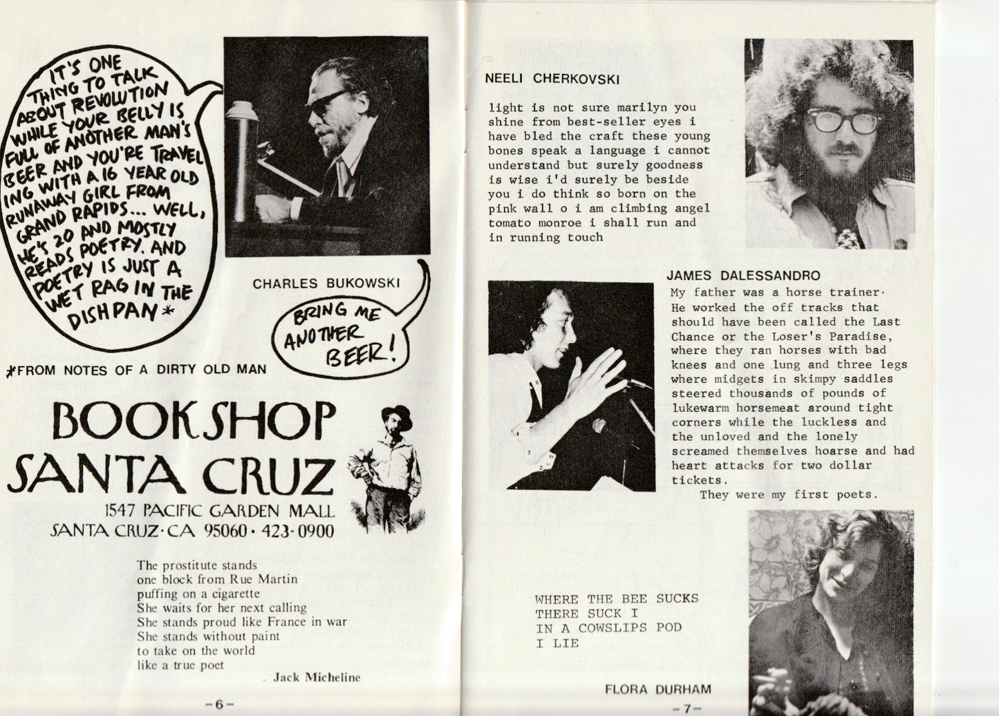 Program for 4th Annual SANTA CRUZ Poetry Festival (1976)