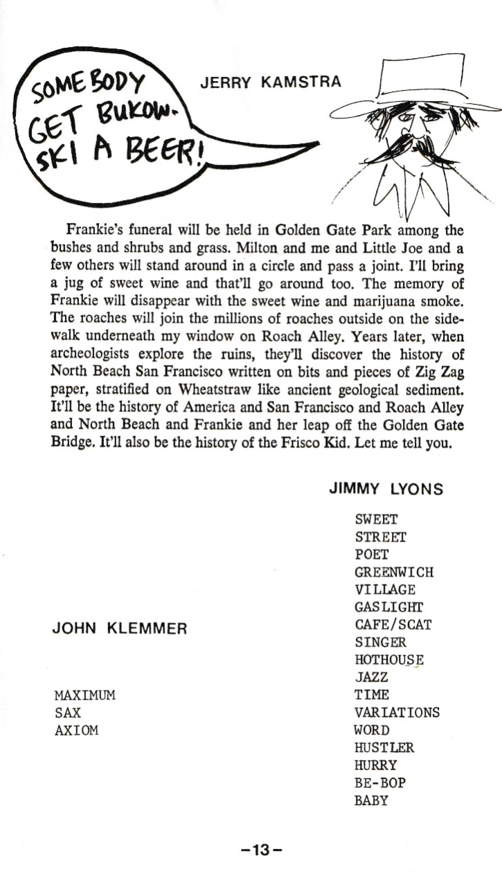 Program for 4th Annual SANTA CRUZ Poetry Festival (1976)