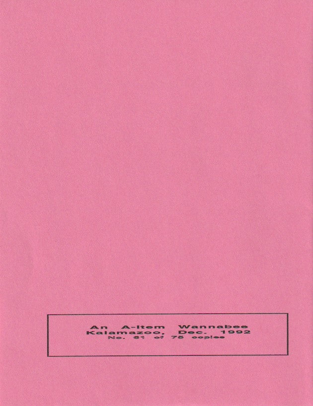 Cooney New Years Card with Excerpt from Bukowski Letter (#61/75), Pink Variant