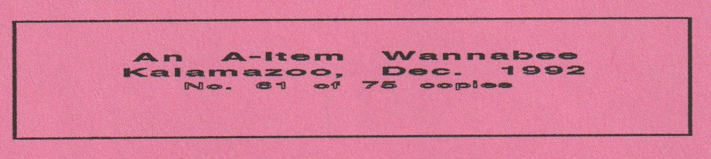 Cooney New Years Card with Excerpt from Bukowski Letter (#61/75), Pink Variant