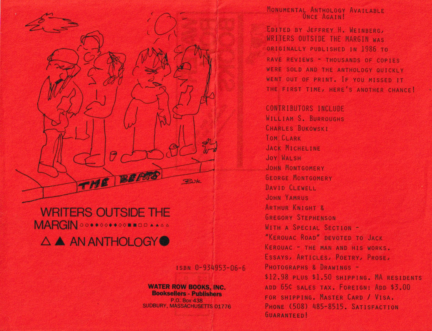 Signed By the Publisher with Flyer -- Writers Outside the Margin: An Anthology