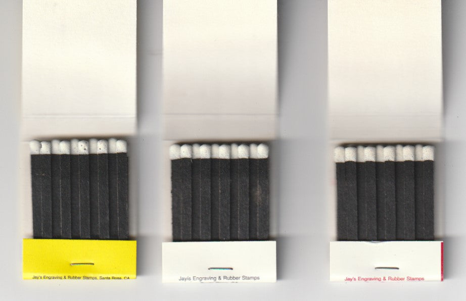 Three Black Sparrow Matchbook Poems by Charles Bukowski