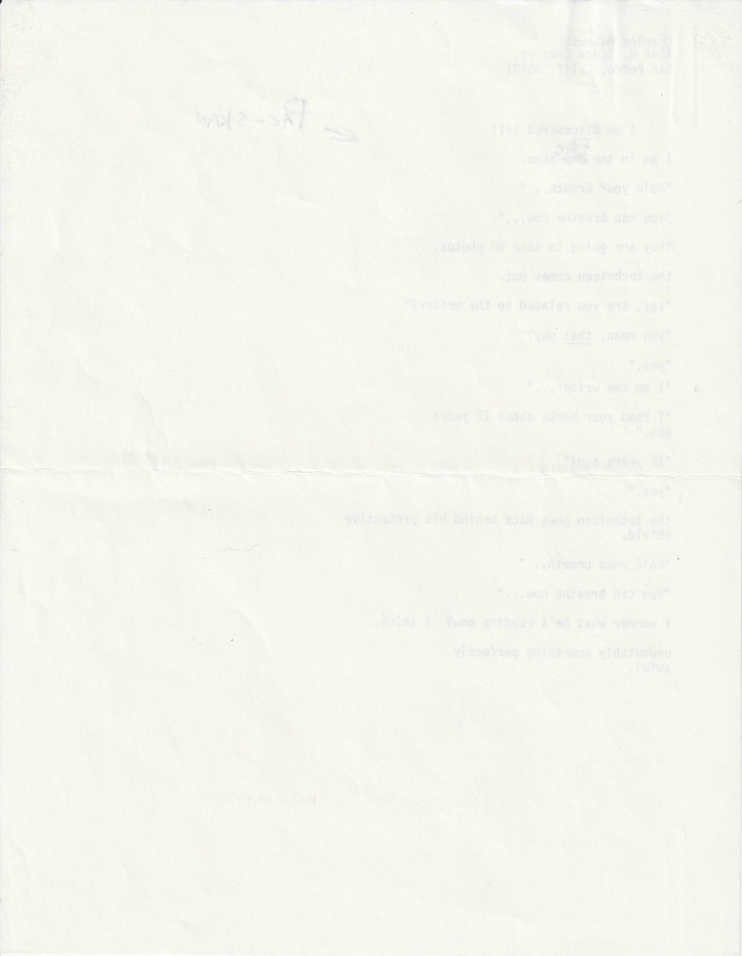 I Am Discovered #1 & #2: Two Unpublished Manuscripts by Charles Bukowski
