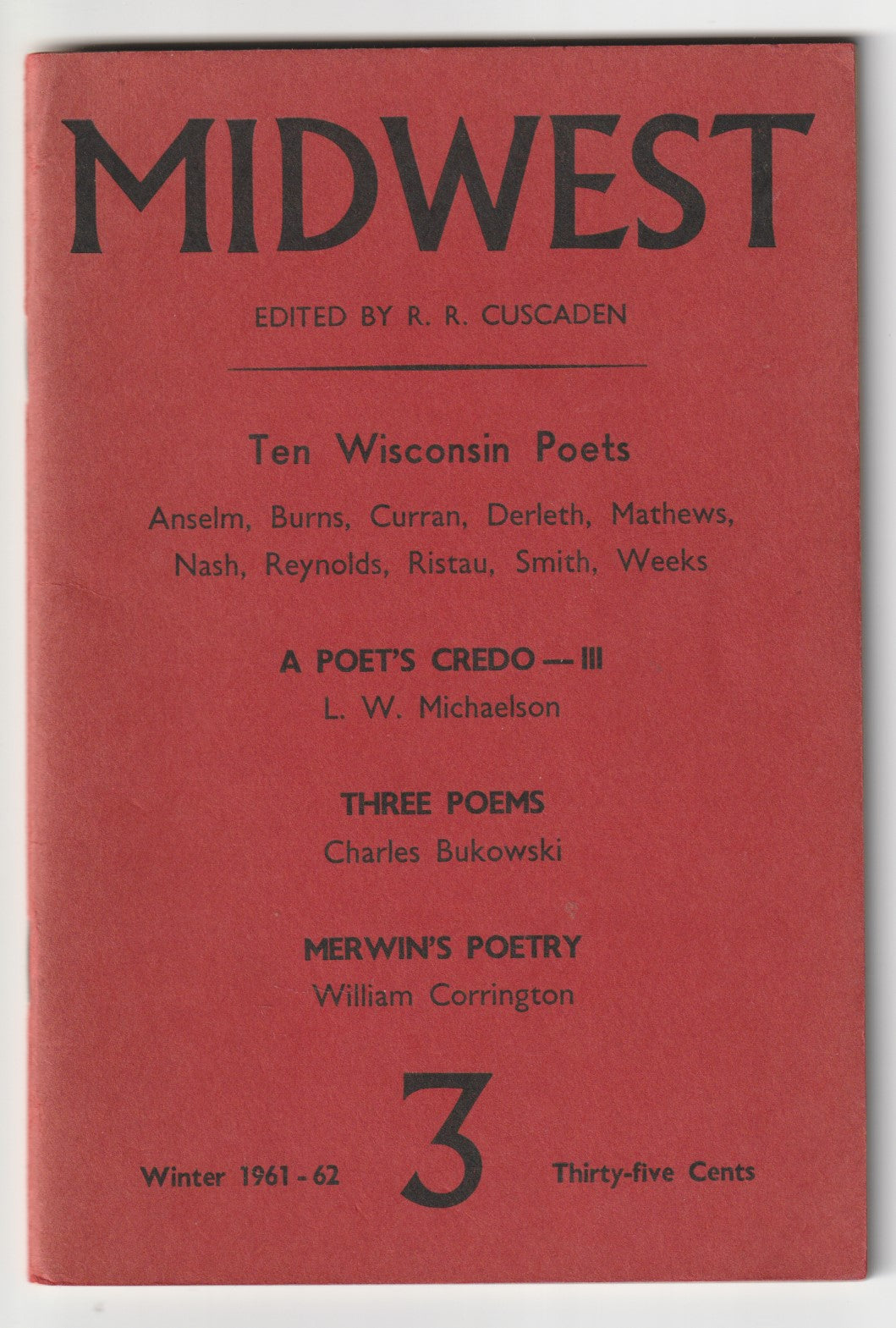 Midwest 3 Signed by Charles Bukowski