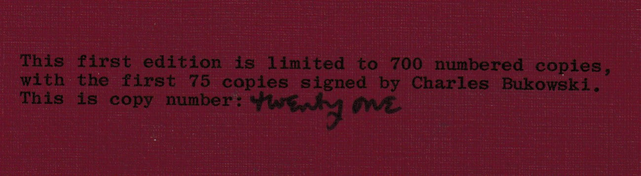 BEAUTI-FUL, Wormwood Review 110-111: Deluxe Edition Signed by Bukowski (#21/75)