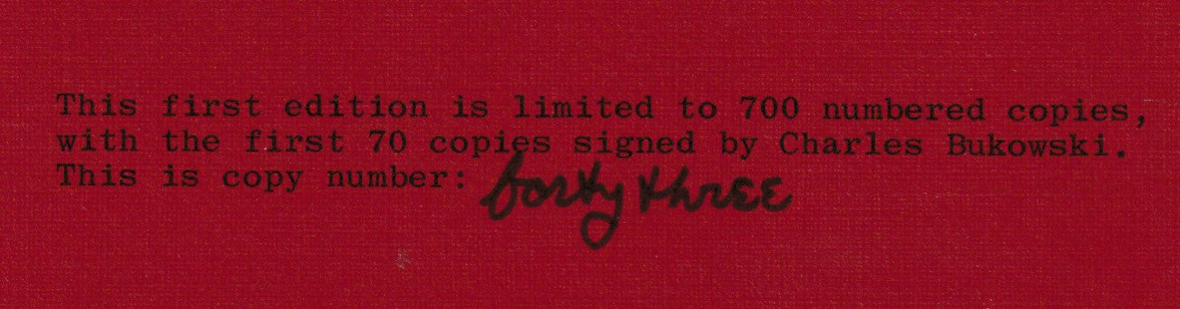 Wormwood Review 122-123: Deluxe Issue Signed by Charles Bukowski (43/70)