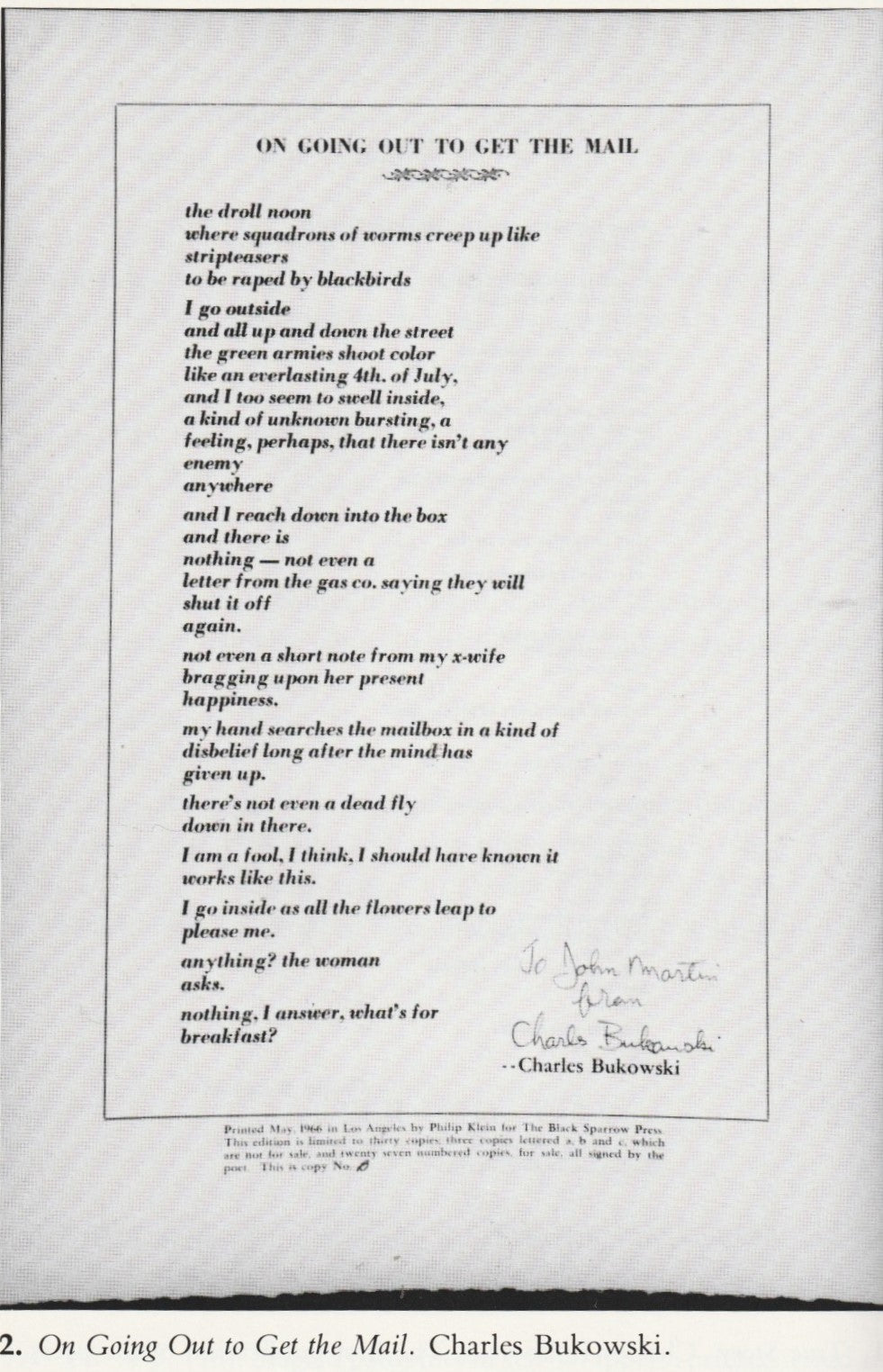 Deluxe Version (#37/326): A Bibliography of the Black Sparrow Press 1966-1978