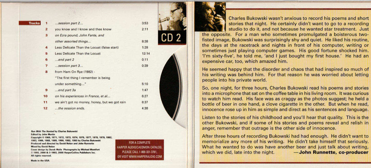 Charles Bukowski: The Run with the Hunted Sessions CD