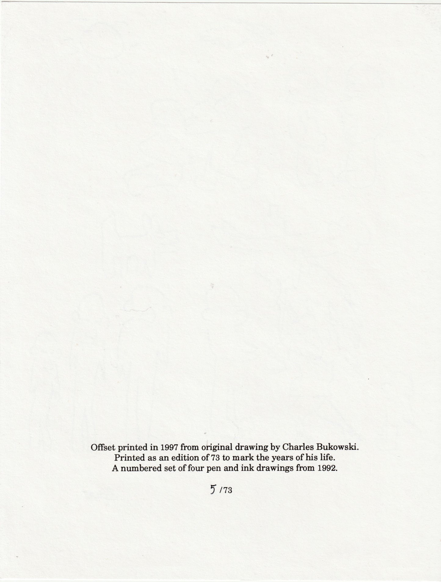 Four Bukowski Prints #5/73 (1997)
