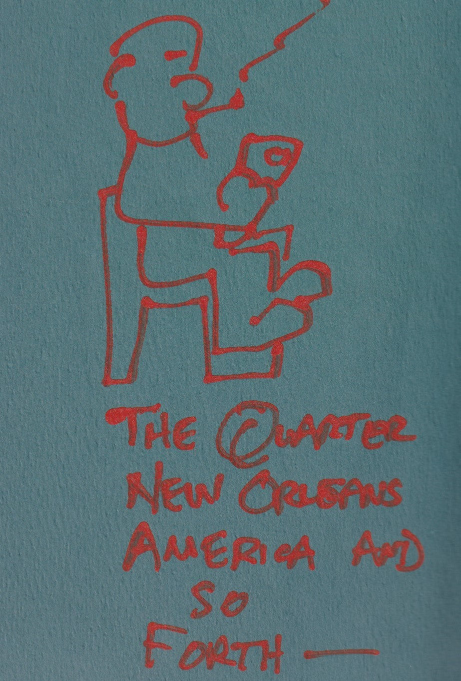 Dec. 23, 1964 , Charles Bukowski Signed Letter to the Webbs and Signed Full-Page Inscription and Drawing in Crucifix in a Deathhand