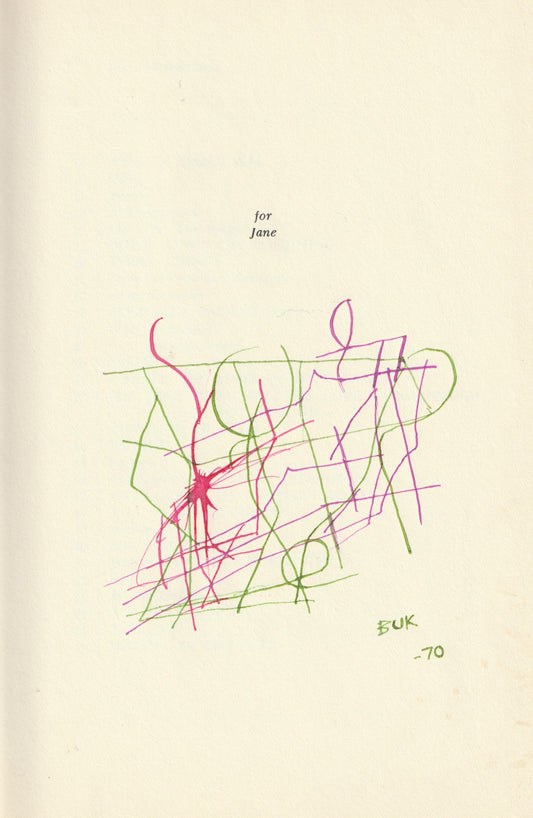 Signed Pastel Drawing with Two Additional Signatures: The Days Run Away Like Wild Horses Over the Hills (1969)