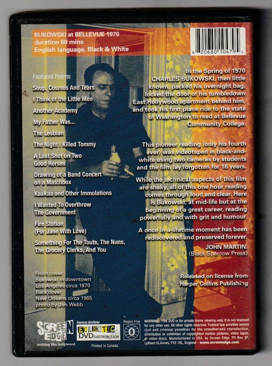 Bukoski at Bellevue DVD: Bukowski’s Forth Reading