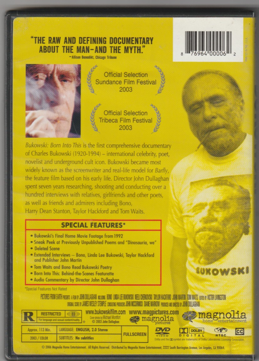 Promotional Postcard and DVD for Documentary “Born Into This” (2003)