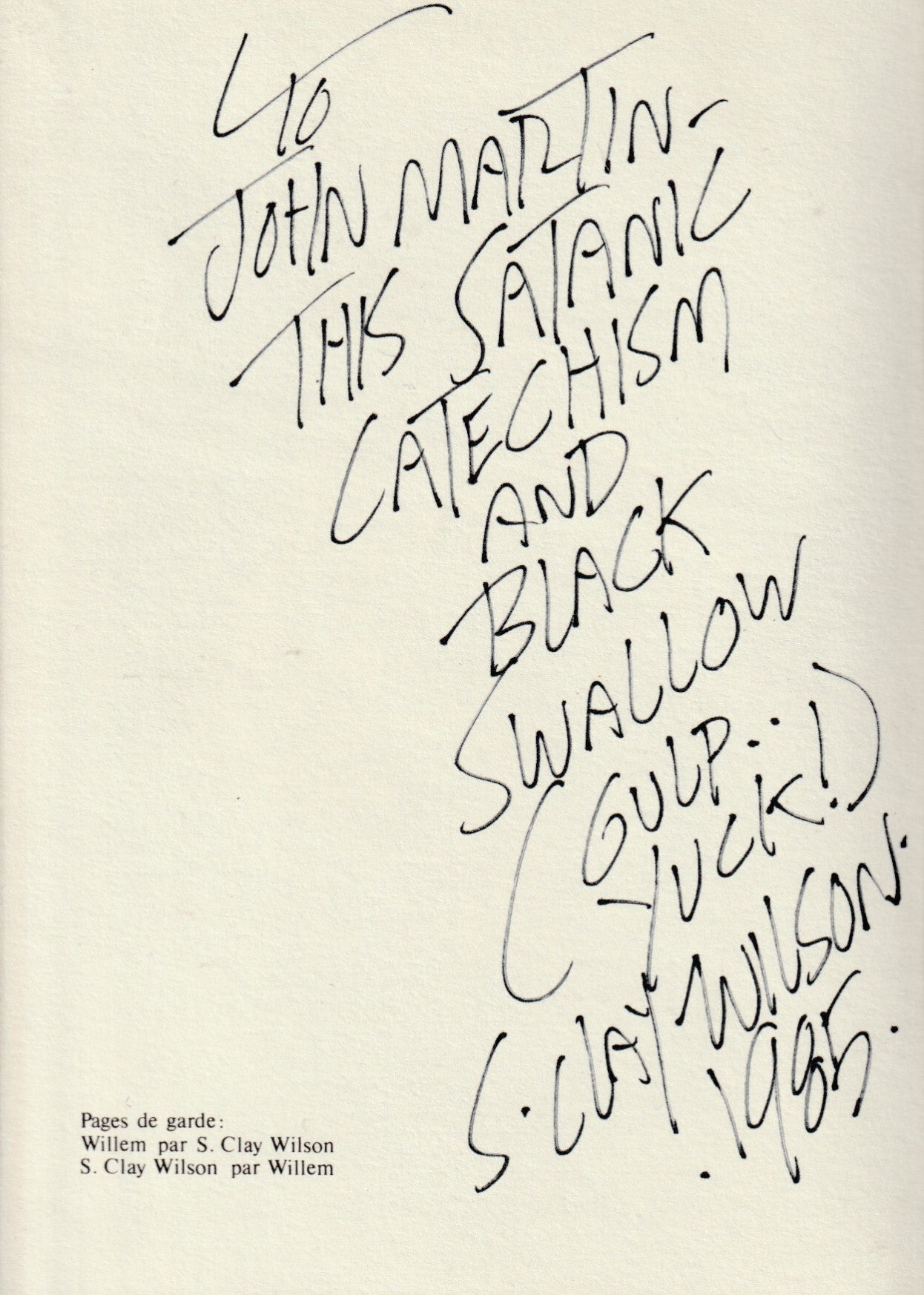BASTARD by S.Clay Wilson -- Bukowski Intro and Inscribed to John Martin