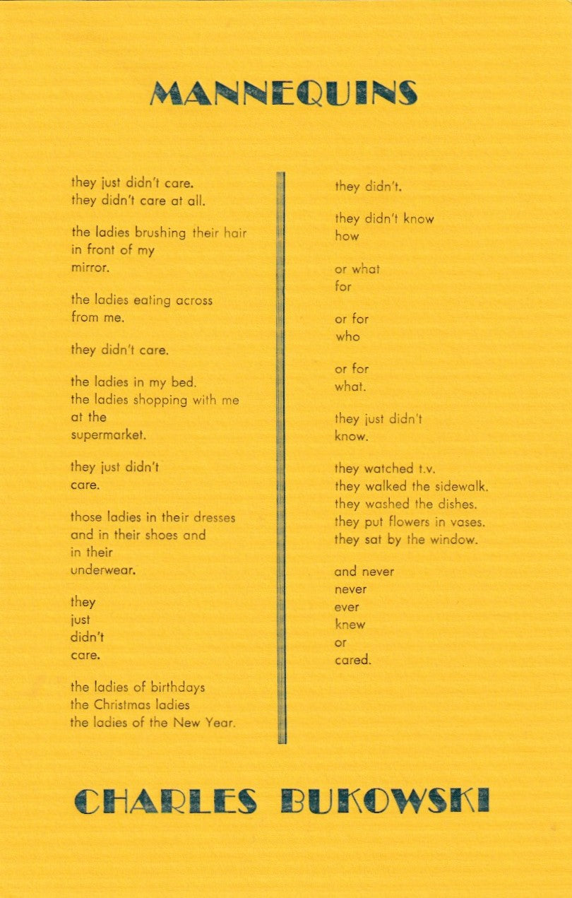 Bottle Six (#105/200) Featuring Chalres Bukowski and Richard Brautigan (2009)