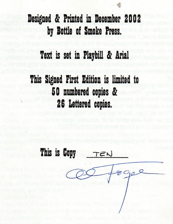 The Swtich -- Al Fogel Fictional Bukowski Story -- #10/50
