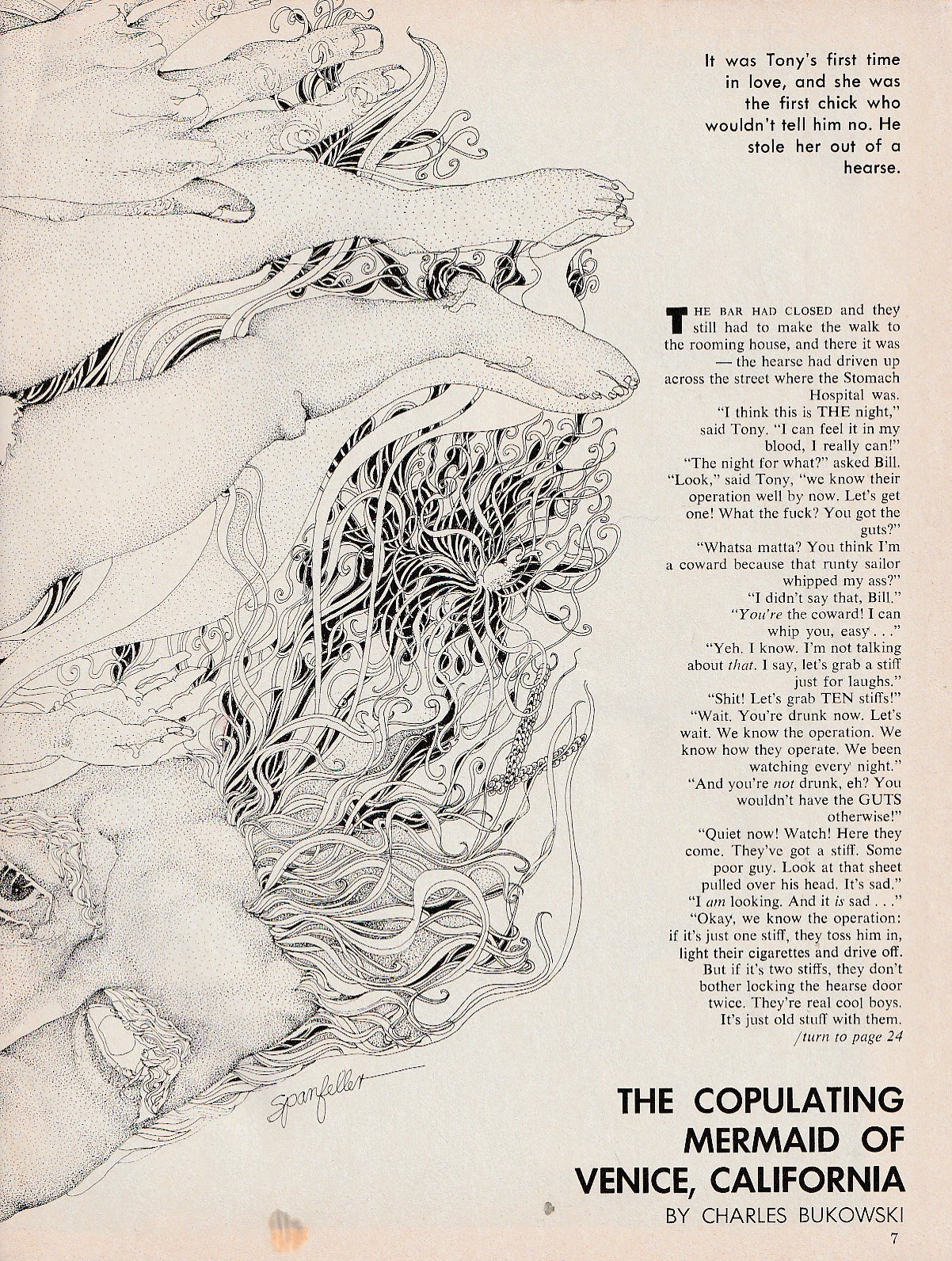 Knight Jnauary 1970 -- First Appearance: Copulating Mermaid of Venice Beach, California by Charles Bukowski (1970)