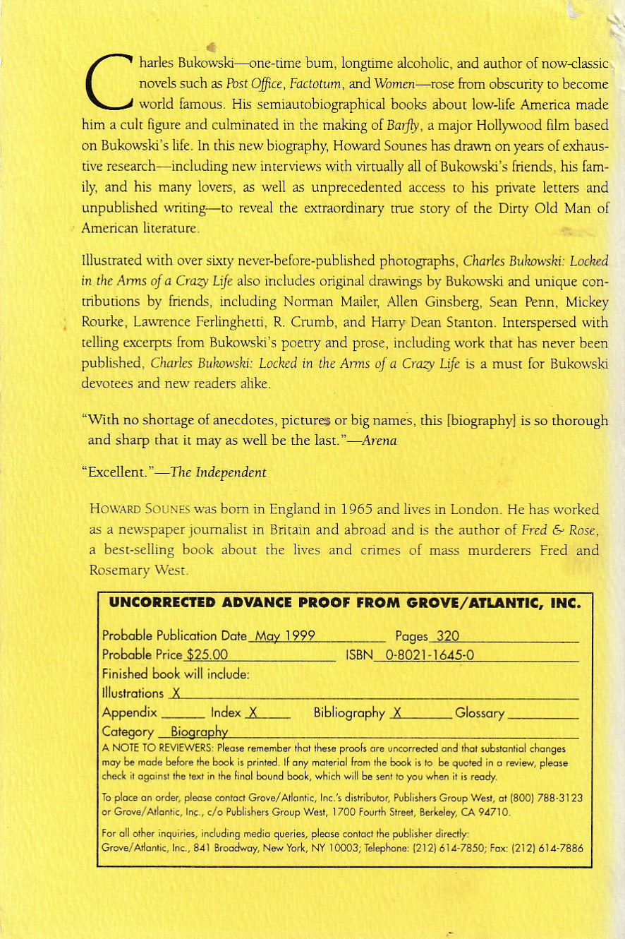 Uncorrected Proof: Locked in the Arms of a Crazy Life by Howard Sounes