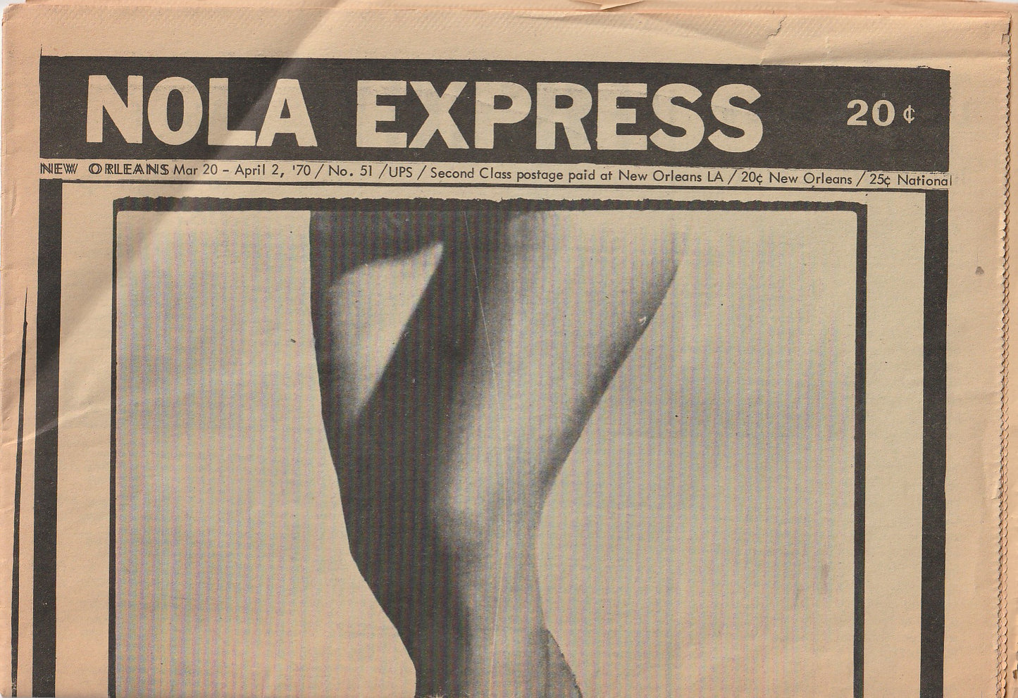 NOLA EXPRESS March 20-April 2, 1970, Featuring The Cat in the Closet by Charles Bukowski