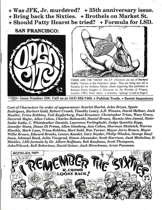 Open City 35th Anniversary: Bukowski, Crumb, Wavy Gravy, Leary, Ginsberg and More