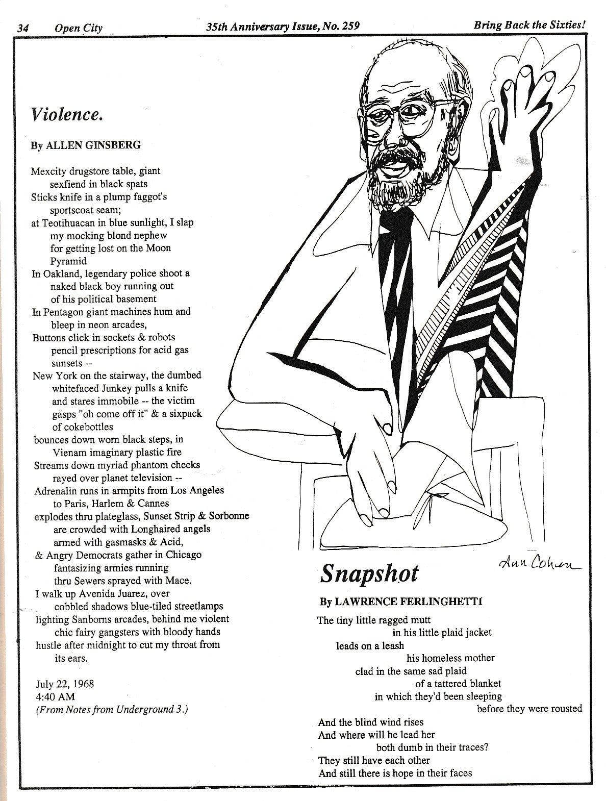 Open City 35th Anniversary: Bukowski, Crumb, Wavy Gravy, Leary, Ginsberg and More